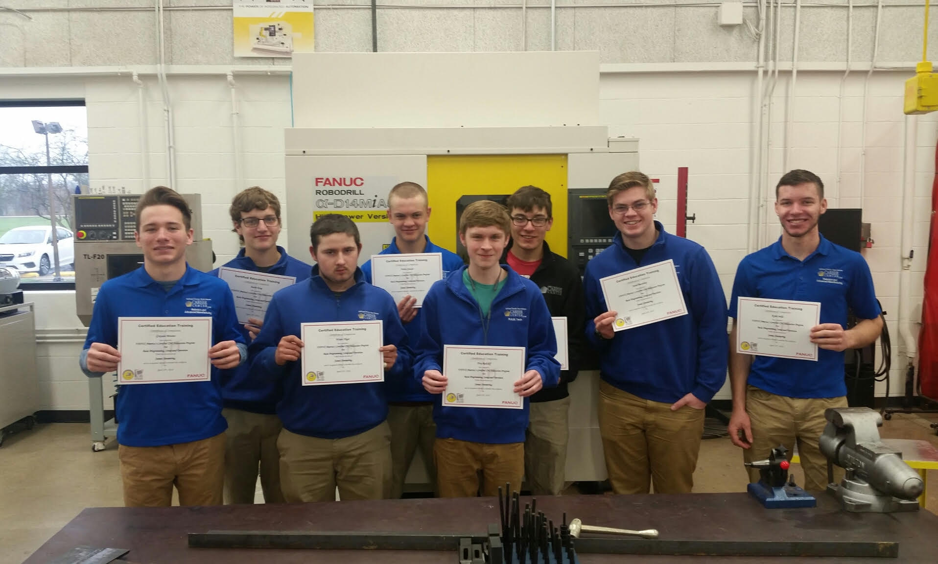 Congratulations RAMTEC students on receiving FANUC CNC Certification!